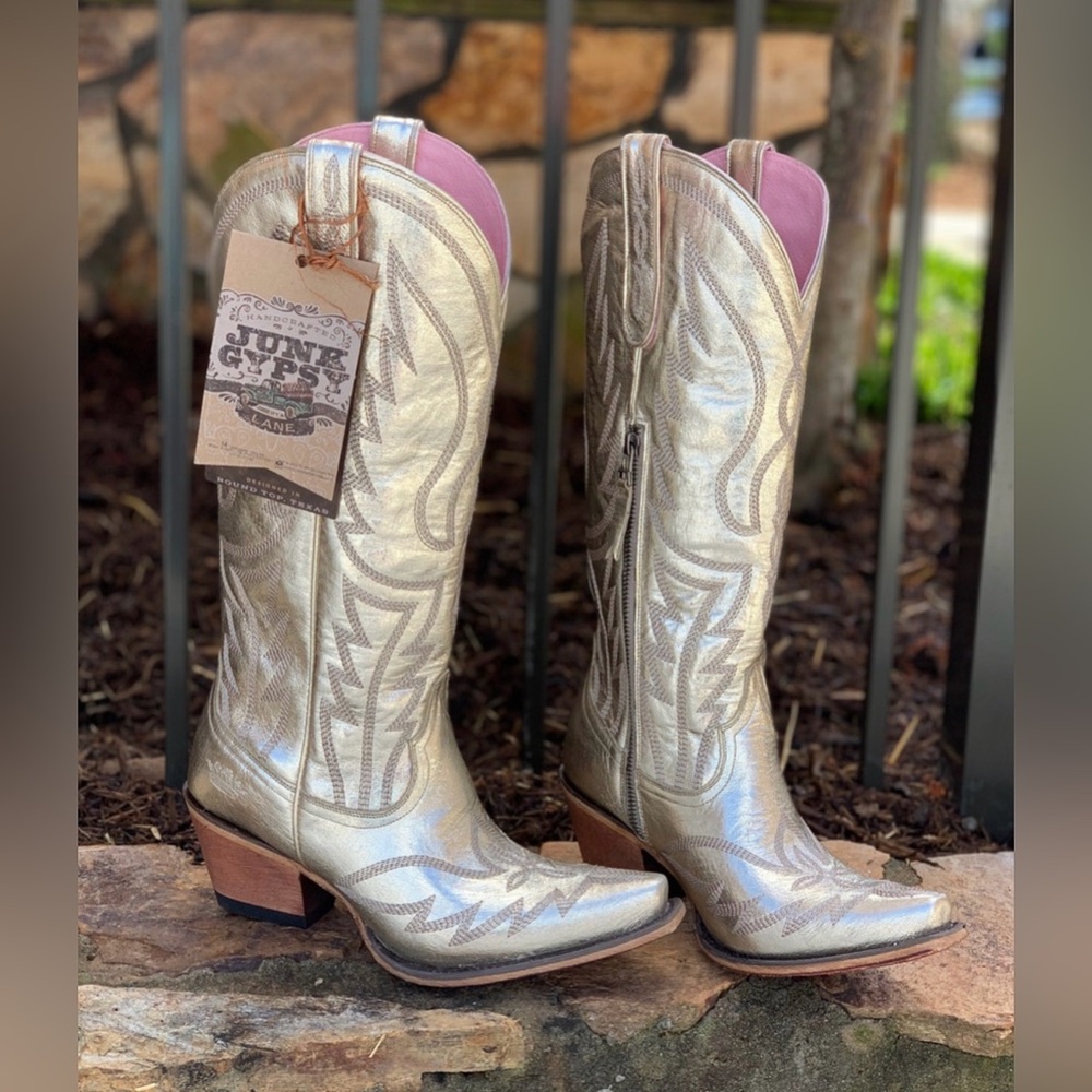 Junk Gypsy by Lane Boots-
Nighthawk Gold
Metallic Boots
